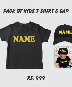 Alprints Kids Name Shirt and Cap